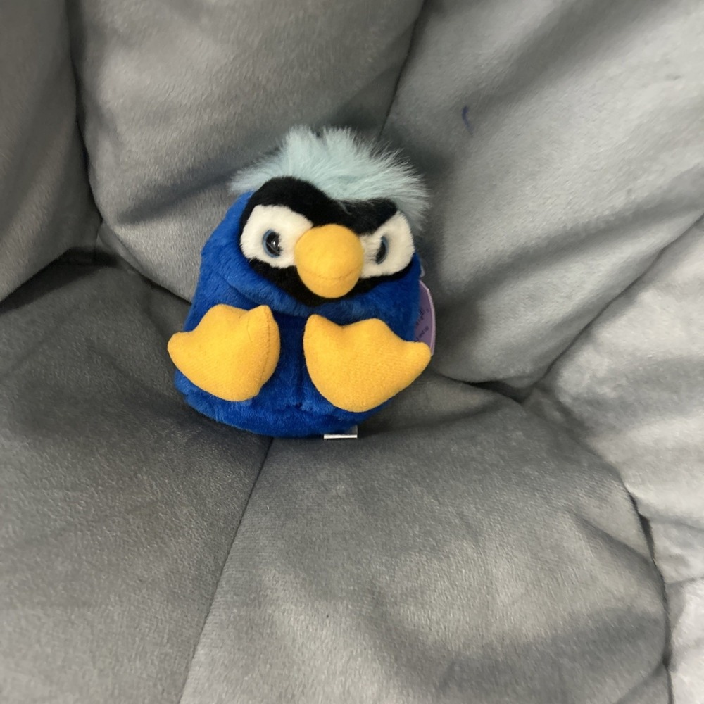 Swibco Puffkins Jake Blue Jay Bird Plush Stuffed Animal Blue Vintage 1998 4.5"